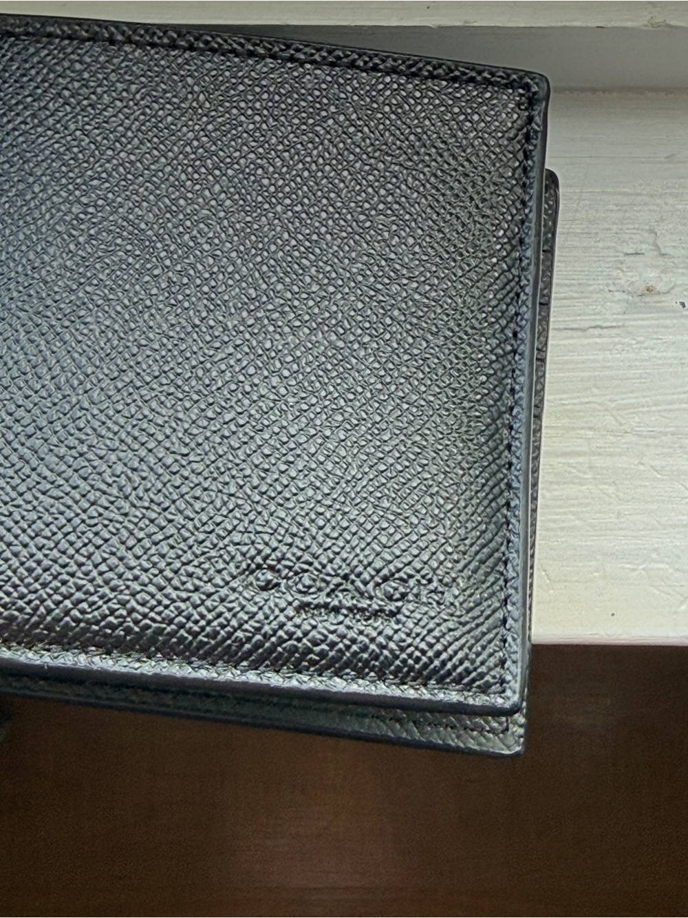 Coach Black Textured Leather Bi-Fold Card & Key Holder - Picture 2 of 10